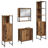 4-dijelni set namještaja za kupanonicu, staro drvo