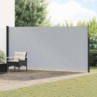 Retraktabilna bočna tenda, 220 x 500 cm, poliester, siva