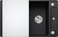 BLANCO Sudoper AXIA III 45 S-F InFino  SILGRANIT daska staklo, s dalj.upr. - crni