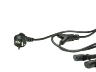 ROLINE Kabel NAPONSKI VALUE Y 2×IEC320 C13, 2.0m, crni