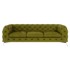 ROPEZ Zelena baršunasti sofa 243 cm Chelsea, 243x100x75 cm