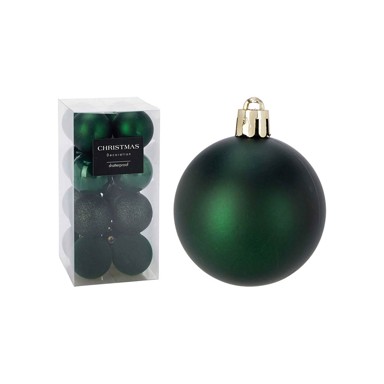Božićna kuglica 6 cm, set 16 kom., zelena