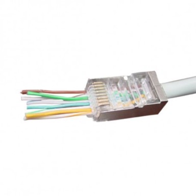 GEMBIRD Kabel Cat5e, Cat6, pass-through modular FTP plug 8P8C