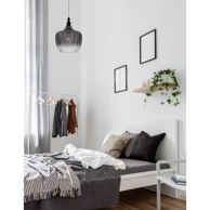 NOVA LUCE Visilica Loni NL9191242, E27, IP20, mat crna i dimljeno siva