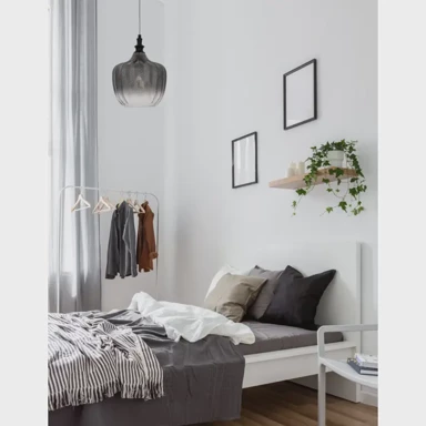 NOVA LUCE Visilica Loni NL9191242, E27, IP20, mat crna i dimljeno siva
