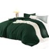 NIKCORP Set posteljine pamuk efekt lana 135 x 200 cm / 80 x 80 cm, tamnozelena