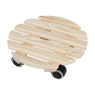 ESSCHERT DESIGN Drveni mobilni stalak za tegle za bilje ø 29 cm (visina 8 cm), drvo, prirodna, Indoor