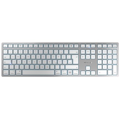 CHERRY Tipkovnica KW 9100 Slim, DE layout, bežična, bijeli