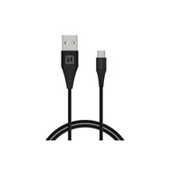 SWISSTEN Kabel USB/microUSB, 1.5m, produženi microUSB priključak 9 mm, crni