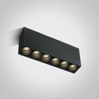 Nadgradna svjetiljka, DM12606C/B/W, LED, 15W, toplo bijela, 230V, IP20, crna