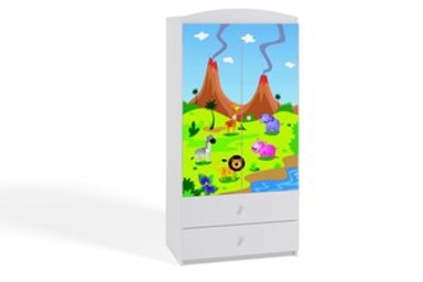 Dječji ormar Safari, bijeli, 181×90×52 cm