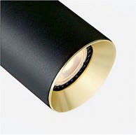 RENDL Svjetiljka Dario, cilindrična, za 1F šinu, crna/brušeni mesing, 230 V, GU10, 9 W