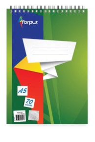 FORPUS Spiralna bilježnica A5, crte