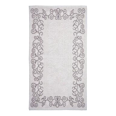 VITAUS Sivo-bež pamučni tepih Orkide, 80 x 150 cm