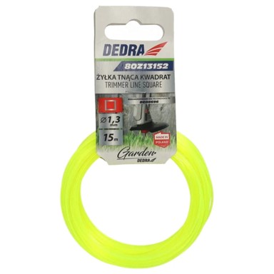 DEDRA Četvrtasta nit za košnju, 1,3 mm x 15 m