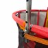 Trampolin za djecu s loptom i mrežom za košarku 150 cm, crveni