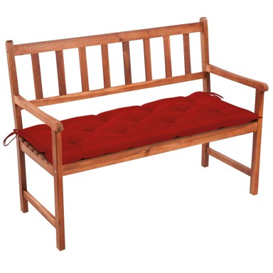 Jastuk za vrtnu klupu 120 cm, masivno drvo bagrema, crvena, 120x50x7 cm