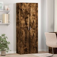 Visoka komoda dimljeni hrast 70x35x180 cm konstruiranog drva , dimljeni hrast
