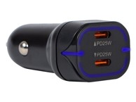 BLOW Auto punjač 50W 2 x USB-C PD