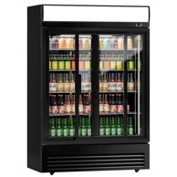 GGM GASTRO Hladnjak za piće GKS908N-B, 880 L, klizna vrata