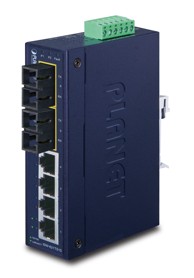 PLANET Switch ISW-621TS15, neupravljivi L2, 4-portni Fast Ethernet, 2× fiber, plava