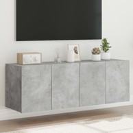 Zidni TV ormarići s LED svjetlima 2 kom boja betona 60x35x41 cm