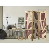 Japanski paravan Valovito lišće – nepravilni biljni oblici u stilu Matissea 135x172 cm