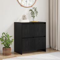Ormar s vratima, 70 x 41 x 75 cm, konstruirano drvo, crni hrast