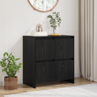 Ormar s vratima, 70 x 41 x 75 cm, konstruirano drvo, crni hrast