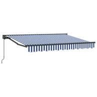 Ručno sklopiva tenda, 3,5 x 2 m, plava i bijela, antracitni okvir