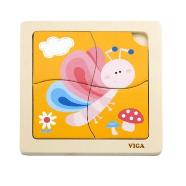 VIGA Slagalica leptir 4 dijelna