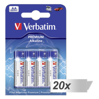 VERBATIM Baterije AA LR6 Alkaline, 20x4