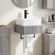 Zidni sudoper 40 x 41 x 39 cm, konstruirano drvo, siva sonoma