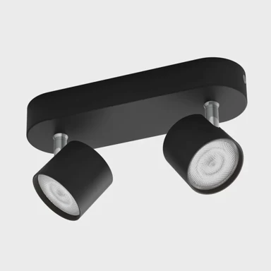 Stropni LED reflektor, Star, 8719514435391, 2x4,5W, SELV, dimabilno, crna