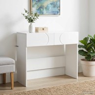 Konzolni stol 96,5 x 38 x 75 cm konstruirano drvo, bijeli