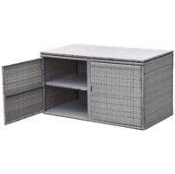 NORTHIX Vrtna kutija za pohranu, 335 l, ratan, 115x60x65 cm, siva