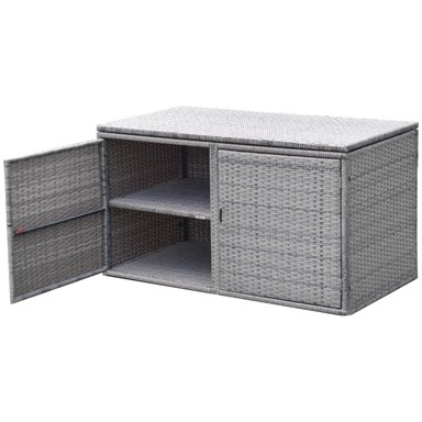NORTHIX Vrtna kutija za pohranu, 335 l, ratan, 115x60x65 cm, siva