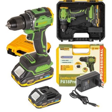 PROCRAFT Akumulatorski odvijač PA18Pro, zelena