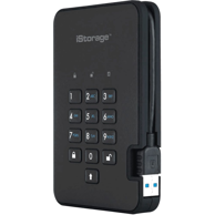 ISTORAGE Vanjski tvrdi disk diskAshur 2, 1 TB, USB-A 3.2 Gen 1, crno