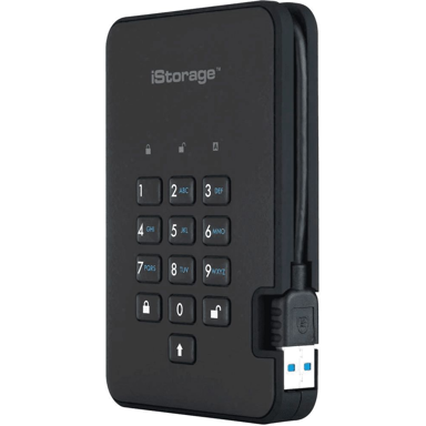 ISTORAGE Vanjski tvrdi disk diskAshur 2, 1 TB, USB-A 3.2 Gen 1, crno
