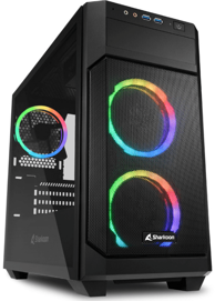 SHARKOON Kućište V1000 RGB, micro tower, micro-ATX, kaljeno staklo, crno