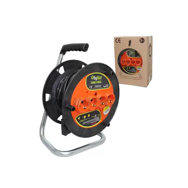 Kabelska motalica 40 m 2,5 mm² PMK4025, 4× Schuko utičnice, PVC bubanj, IP20