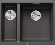 BLANCO Sudoper SUBLINE 340/160-U InFino SILGRANIT veliki bazen desno, kameno siva