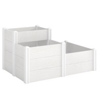 HOMESTAR Povišeni vrtni krevet 3 razine 124x124x56 cm, prirodni