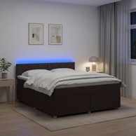 Boxspring krevet s madracem 140 x 190 cm tkanina dizajn s rombovima, tamno smeđi