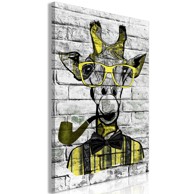 Slika Giraffe with Pipe Vertical Yellow 60x90