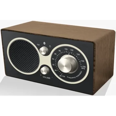 ELTRA Czajka stolni radio FM s Bluetoothom, retro drveno kućište, 3 W, sivi