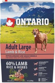 ONTARIO Hrana za pse Dog Adult Large Breed 2,25 kg, janjetina i riža