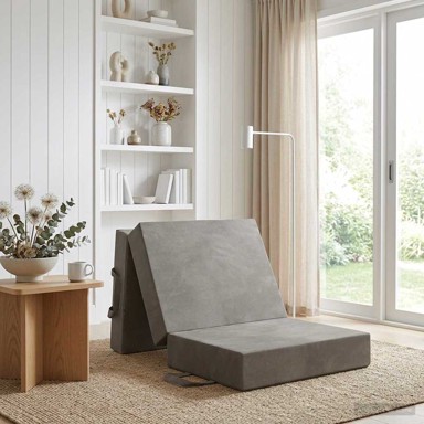 Sofa na razvlačenje, 75 x 63 x 45 cm, svjetlosiva