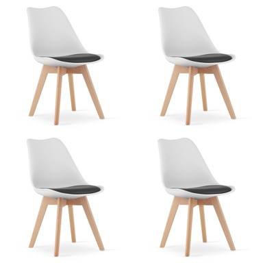 Set stolica, set od 4, bijela